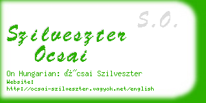 szilveszter ocsai business card